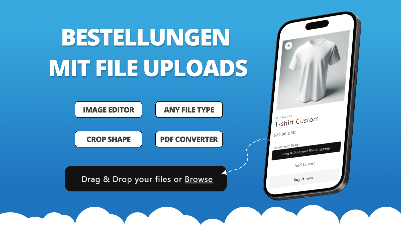 File Upload mit Bestellung erhalten