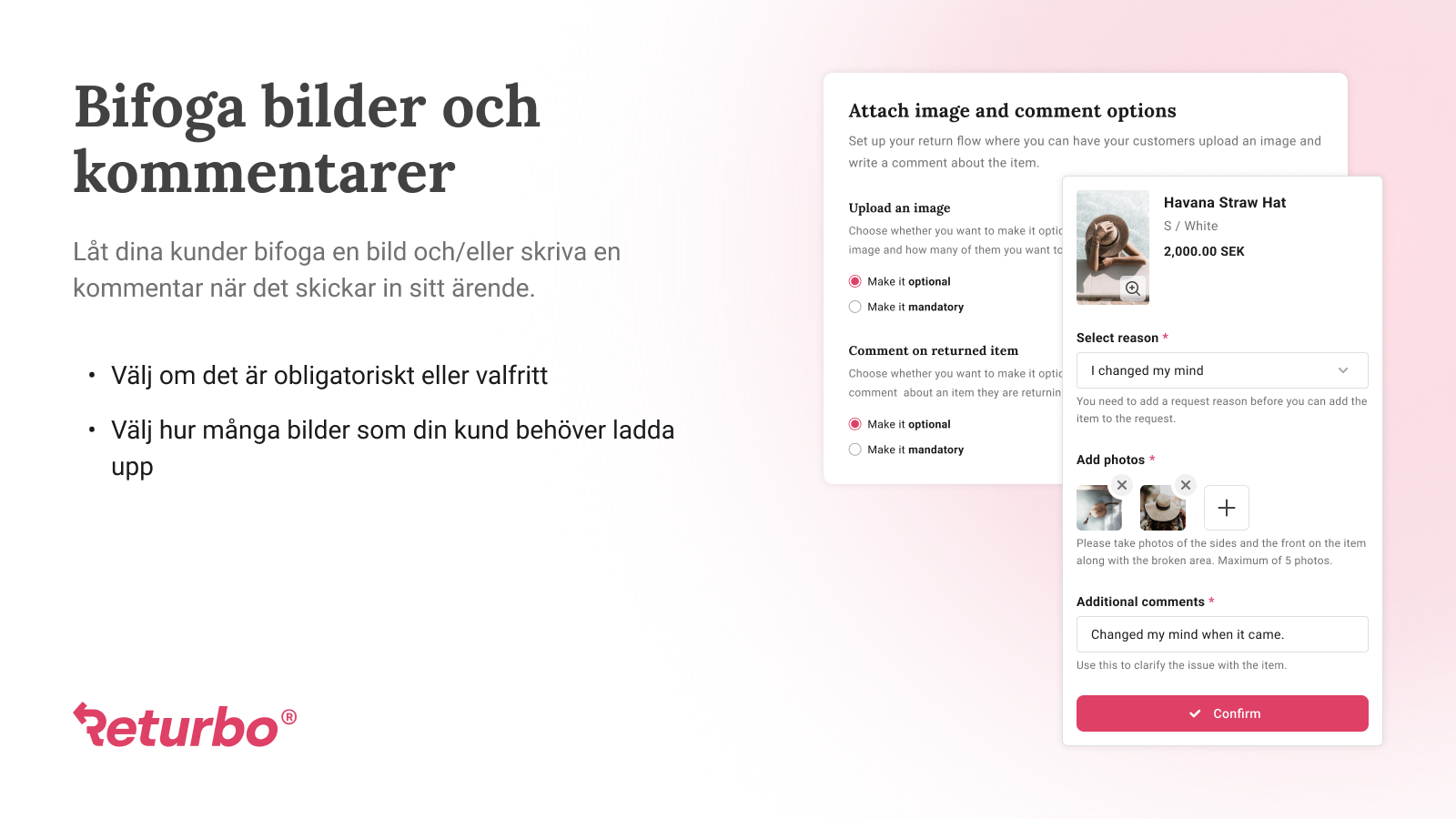 Lägg till bilder och kommentarer