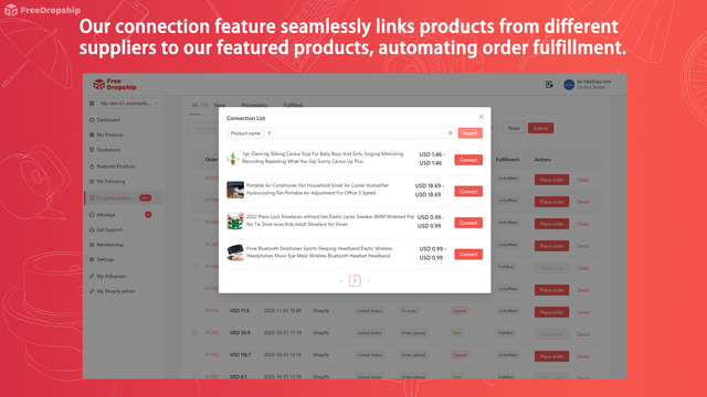 Supports setup fufillments with current products