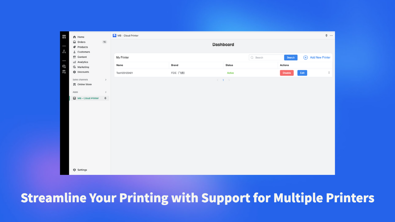 Support Multiple Printers