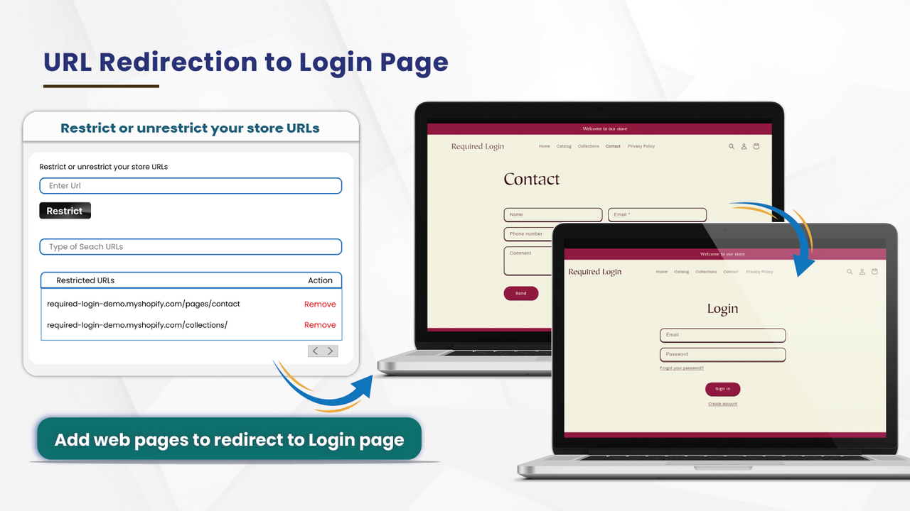 URL Redirection to Login Page