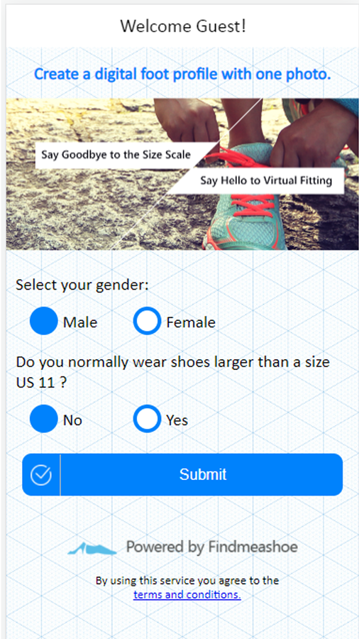Gender and paper requirement collected from the user