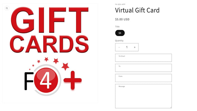 Verkoop virtuele cadeaukaart online! 