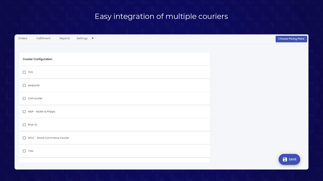 Integrations Screen