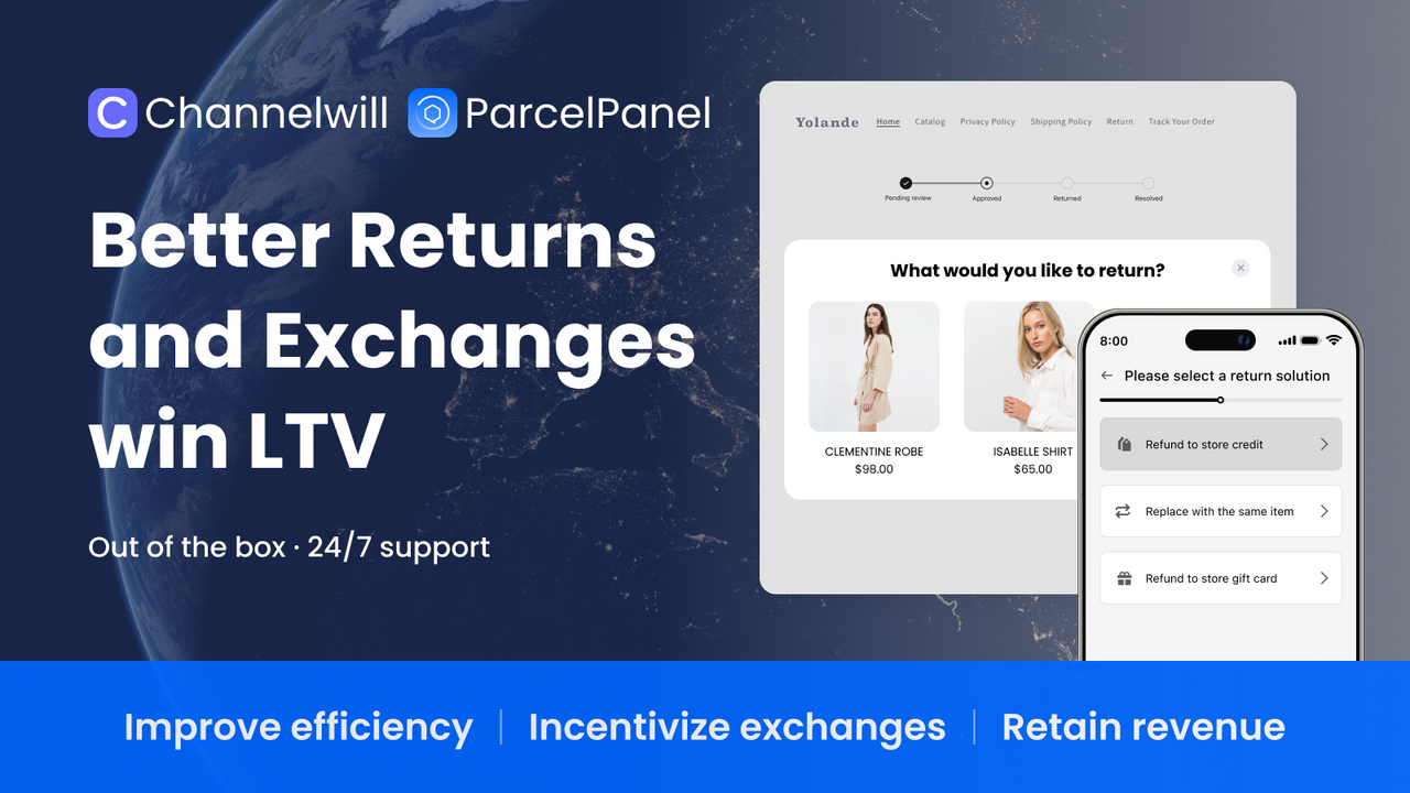 ParcelPanel Returns & Exchanges Oversigt