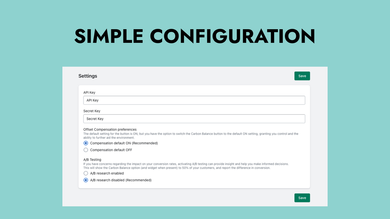Configuration simple