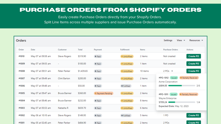 Ultimate Purchase Orders Screenshot