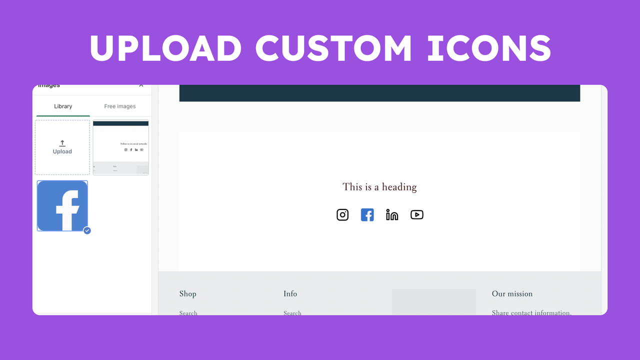 Floox Social Networks Easy app - Upload your custom icons