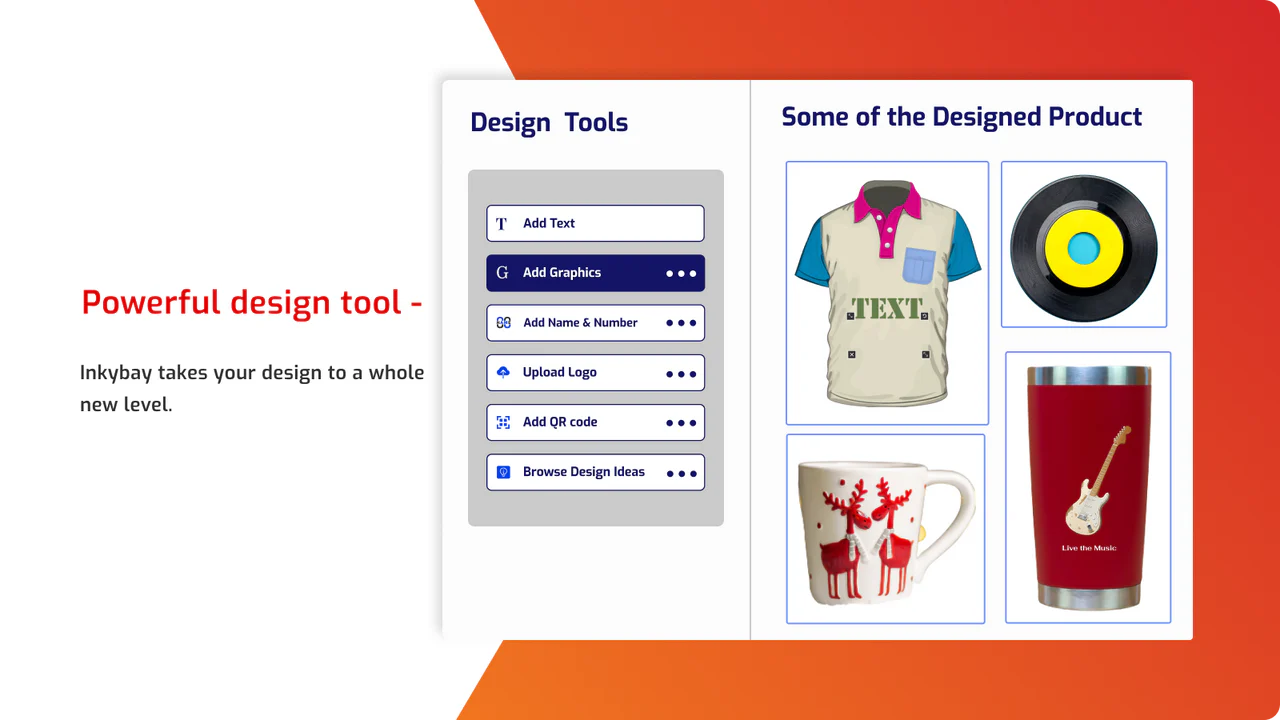 Powerful design tool to sell customized products