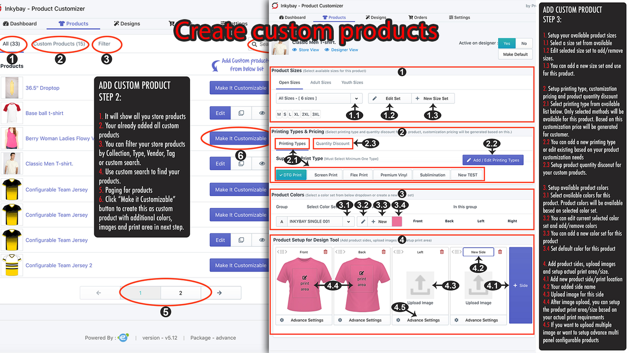 Product customizer for custom print & personalization stores