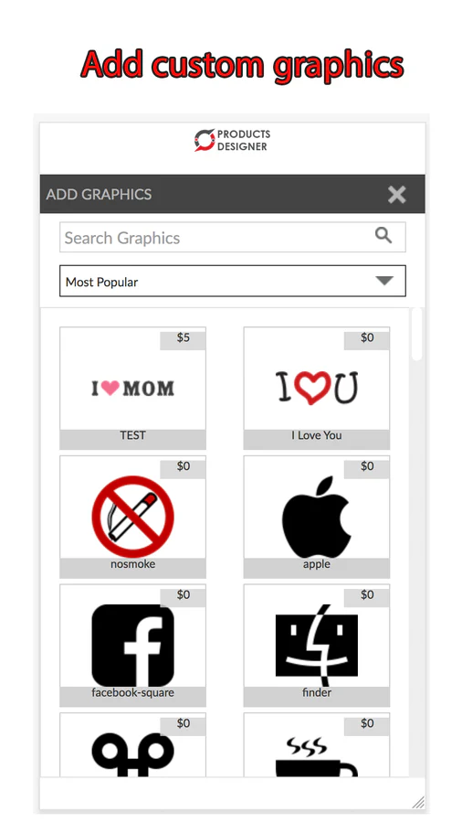 Ajouter des graphiques personnalisés sur mobile