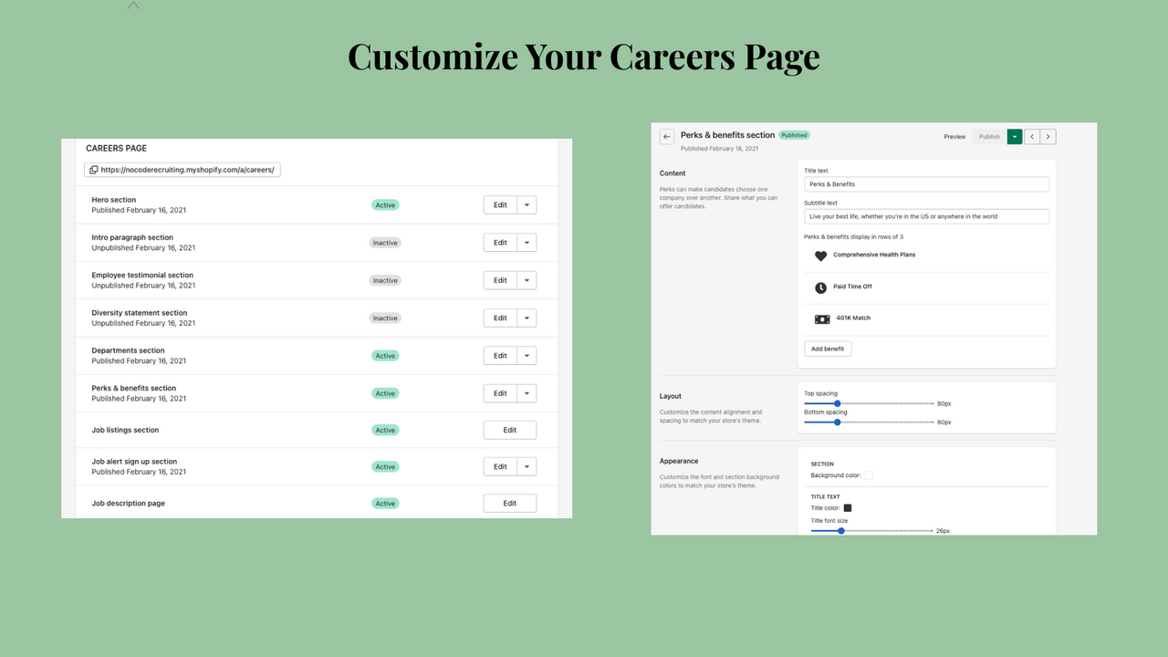 ShopHire Careers Page Builder - Attract candidates by posting jobs