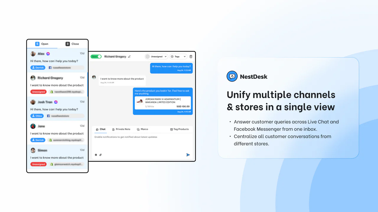 Shopify app: Helpdesk and live chat for online store 