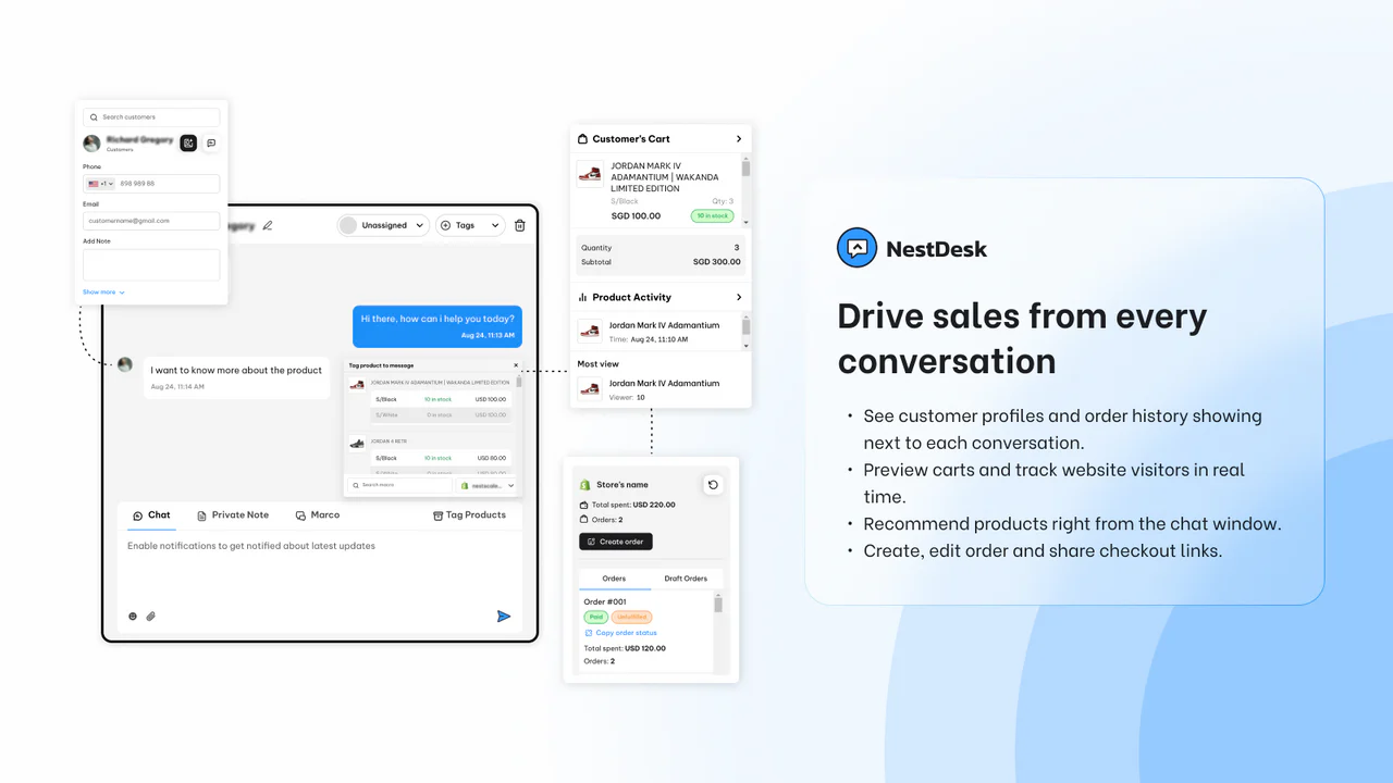 Shopify app: Helpdesk and live chat for online store 