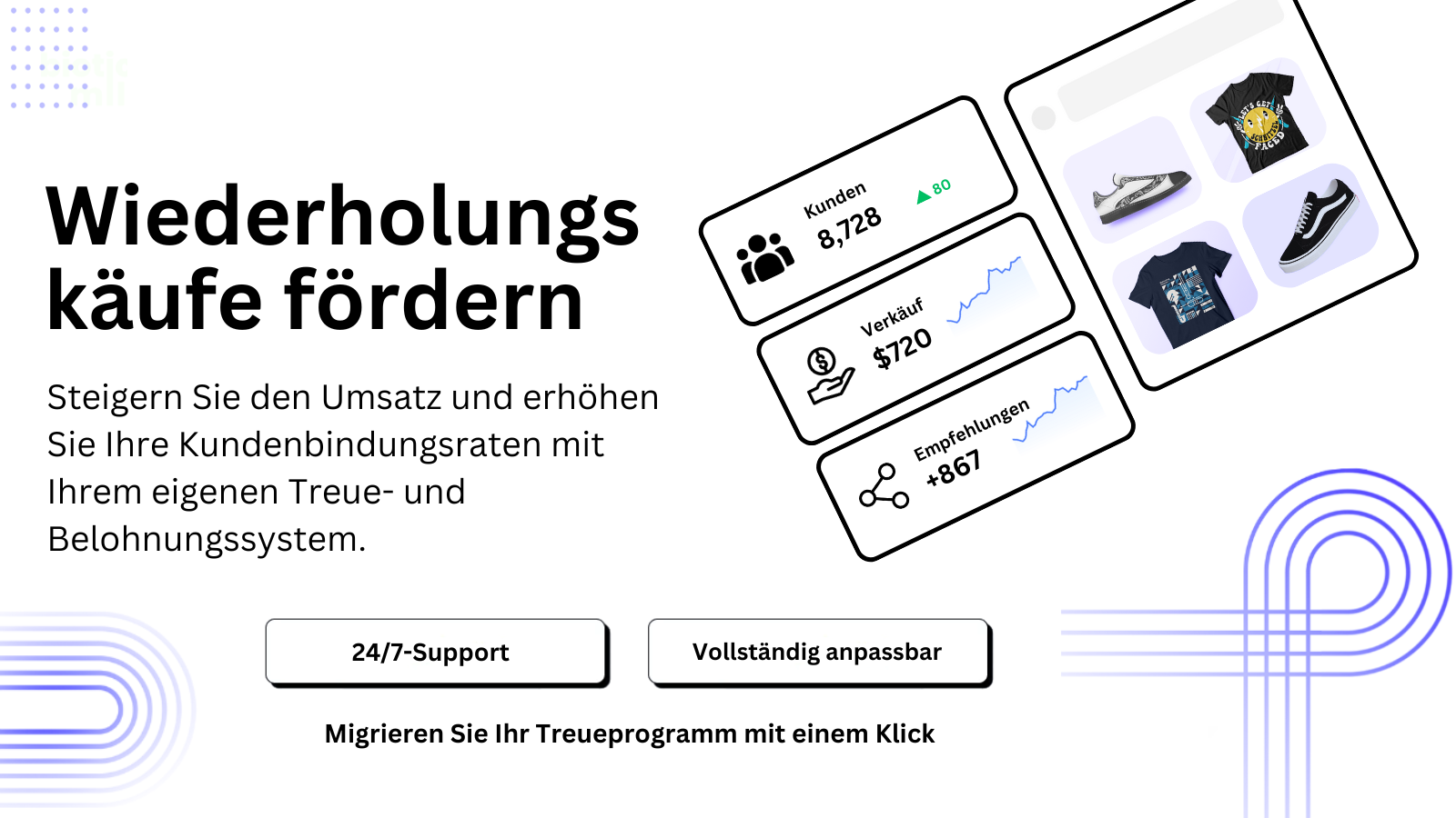 Fördern Sie Wiederholungskäufe mit Ihrem Treuesystem.