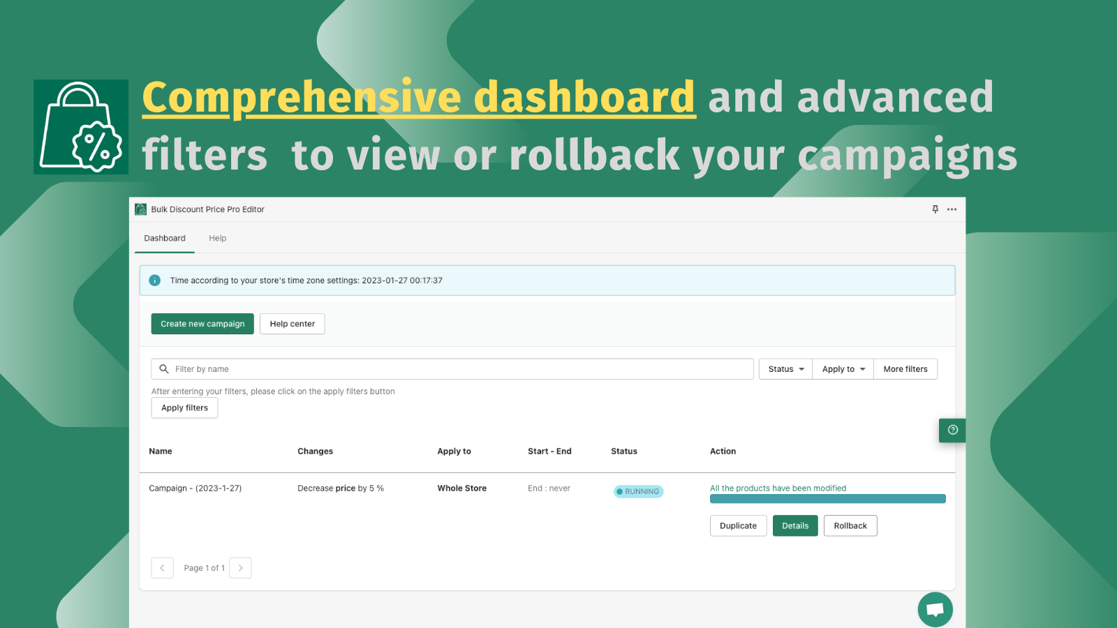 pris bulk editor dashboard