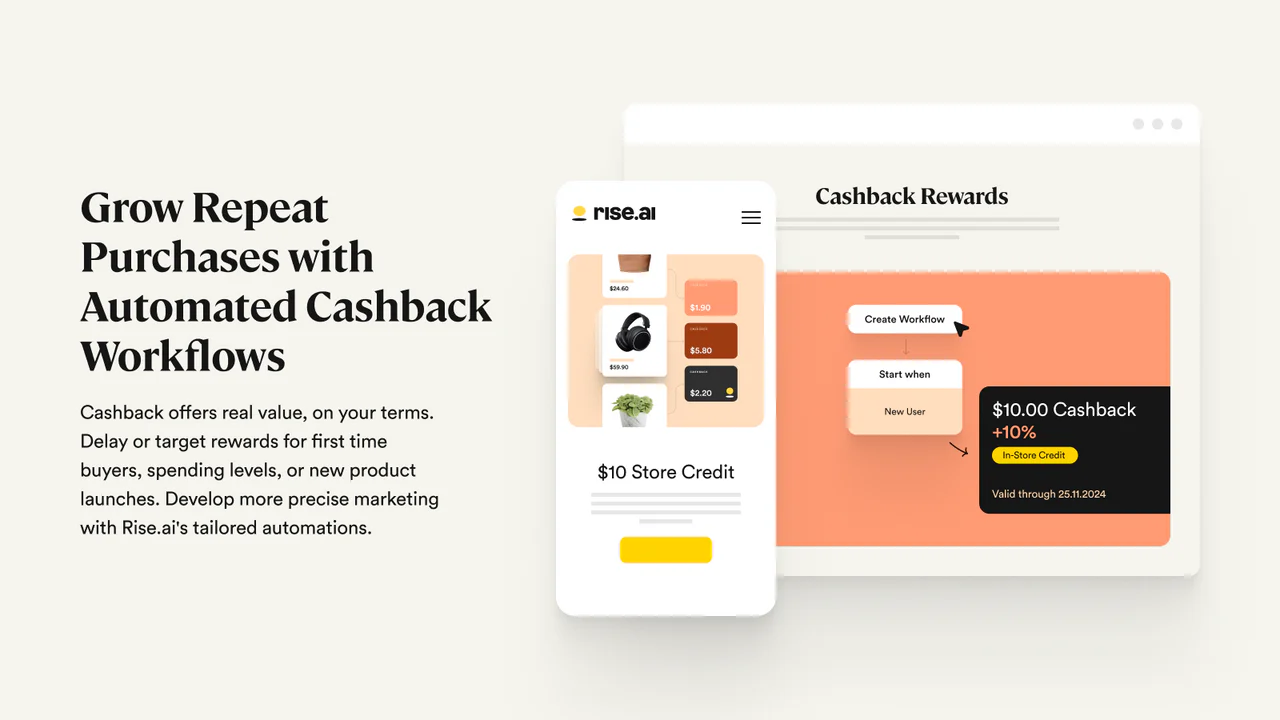 Aumenta las compras repetidas con flujos de trabajo de cashback automatizados