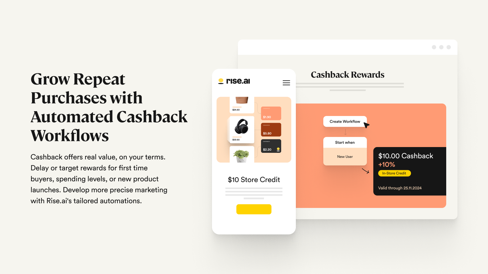 Augmentez les achats répétés avec des workflows de cashback automatisés