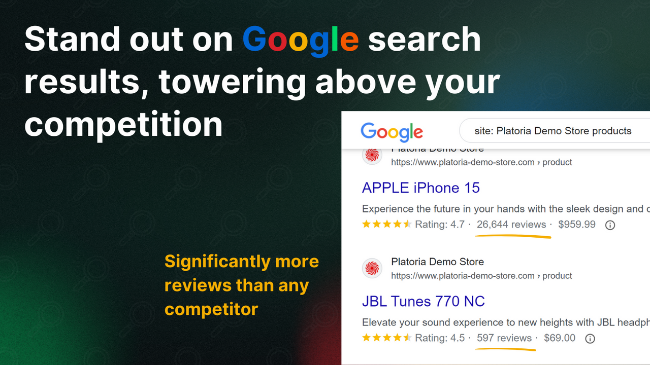 Val op in Google & andere zoekmachines met veel beoordelingen