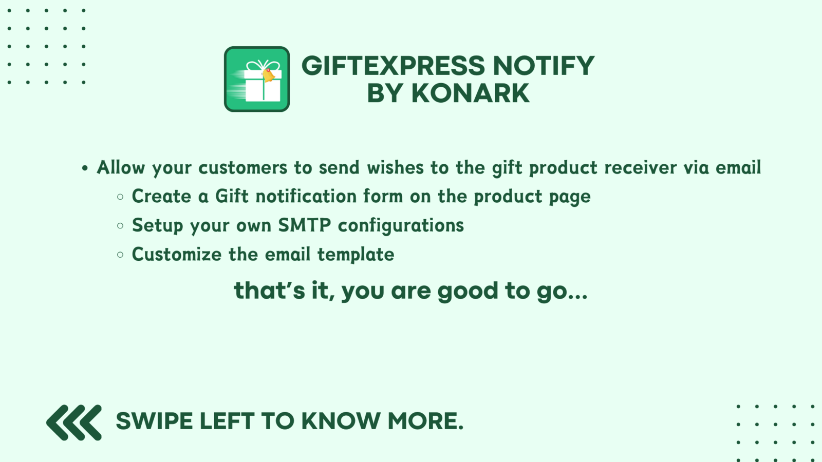 etapas para giftexpress notify