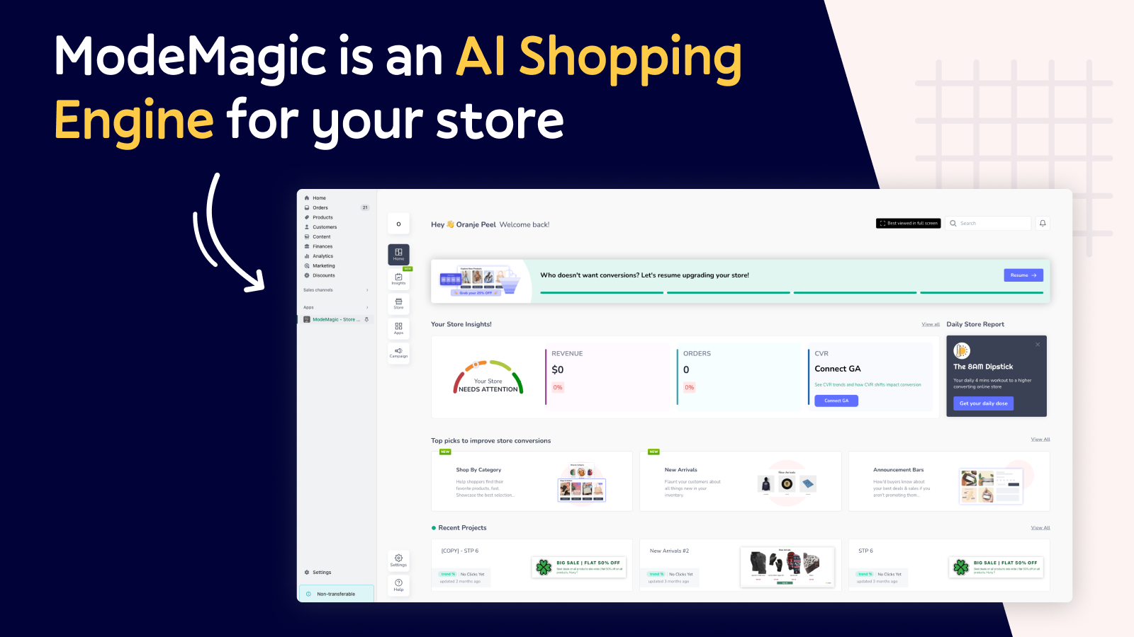 Seu motor de compras tudo-em-um - personalizado para Shopify