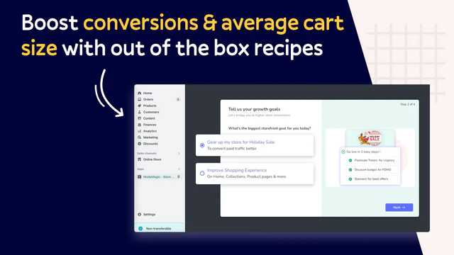 Boost Conversions & Average Cart Value for maximum impact