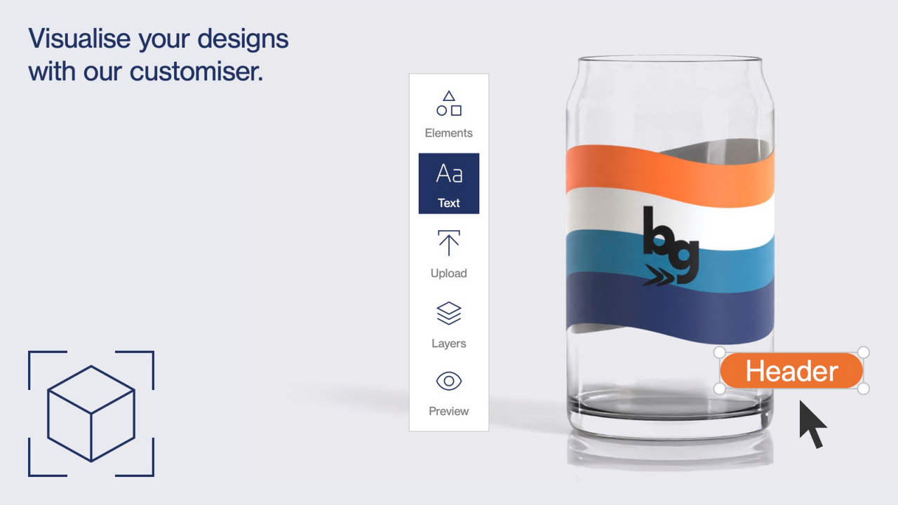 Visualize seus designs com nosso personalizador