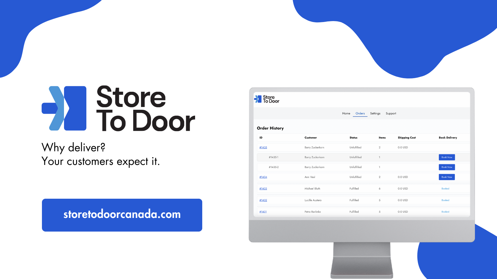 Aplicativo Shopify StoreToDoor