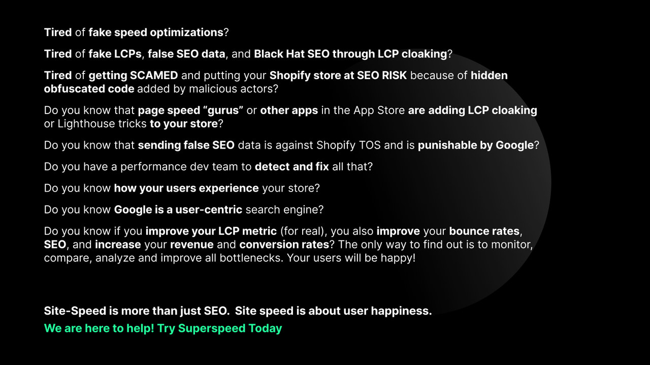 Superspeed: Web Vitals Screenshot