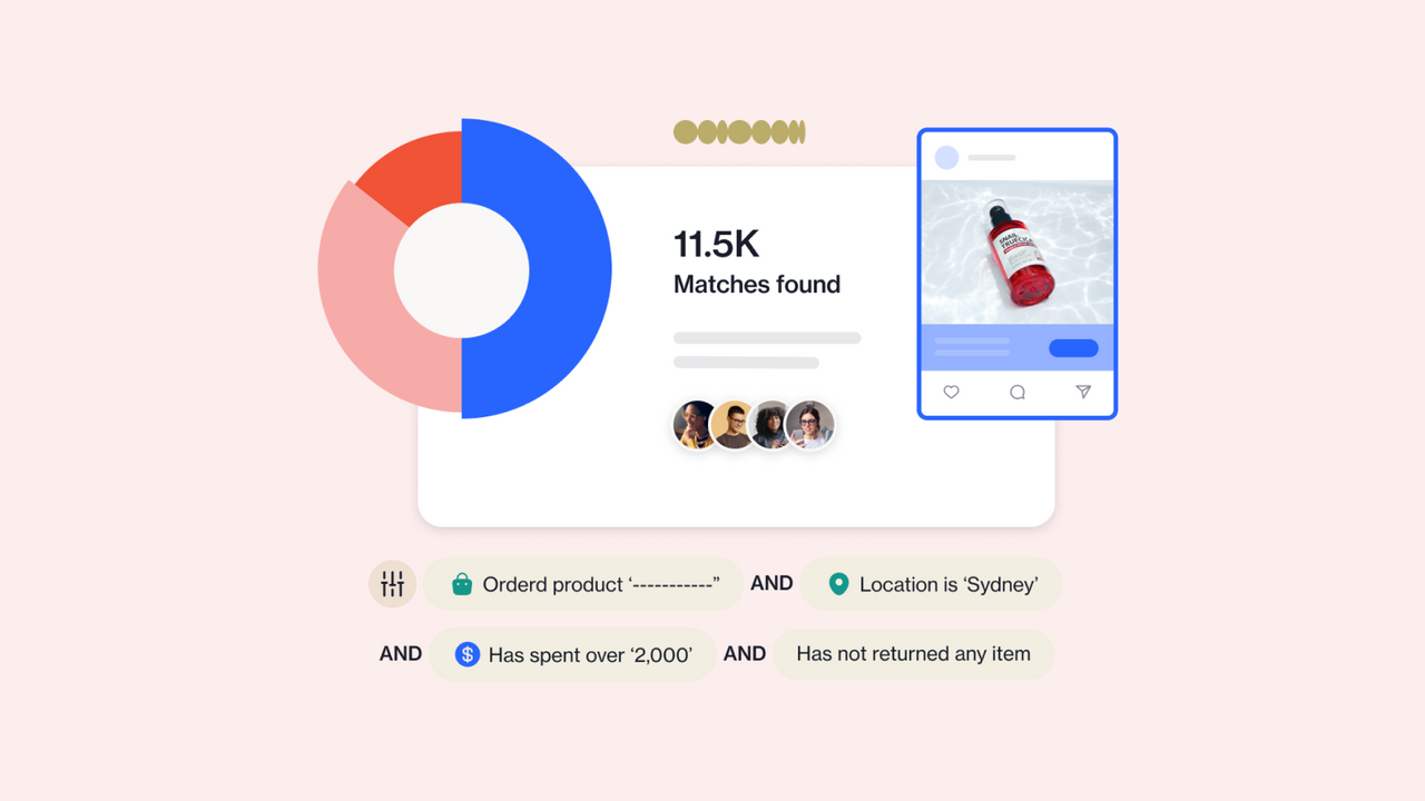 Dynamically segment your key audiences using granular filters