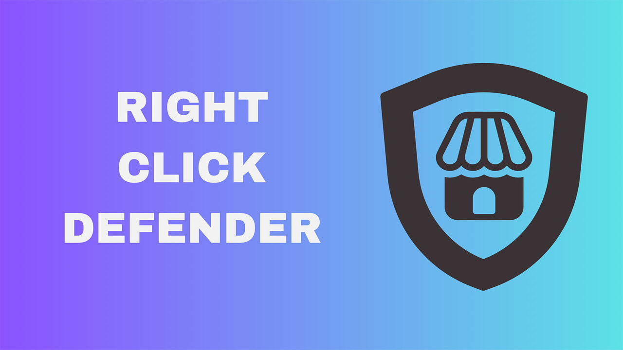 Rechtsklick deaktivieren beste Shopify-App - Right Click Defender