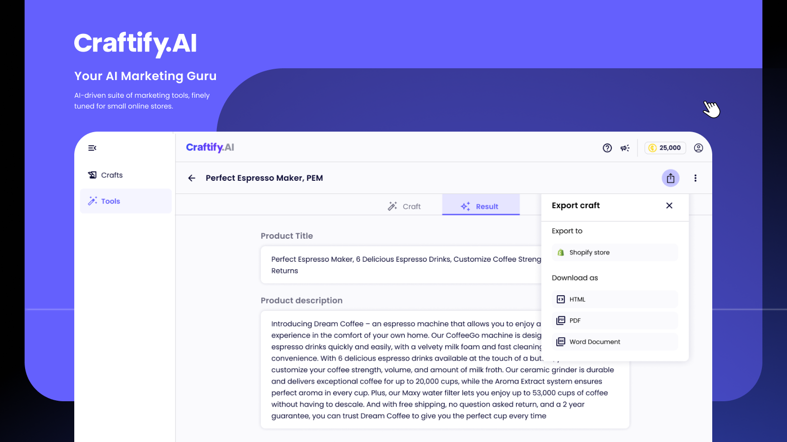 Craftify AI, Your AI Marketing Guru