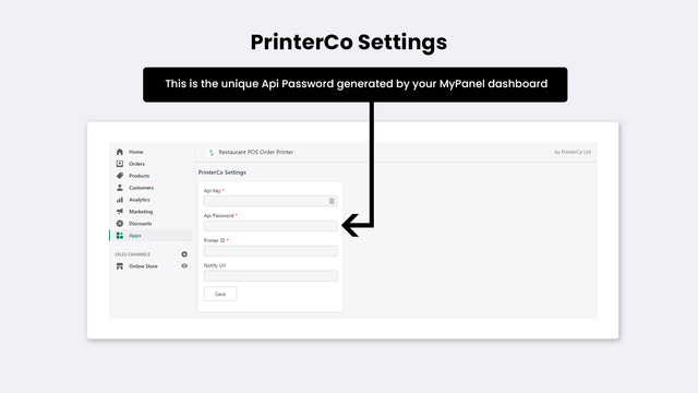 Esta es la única contraseña Api