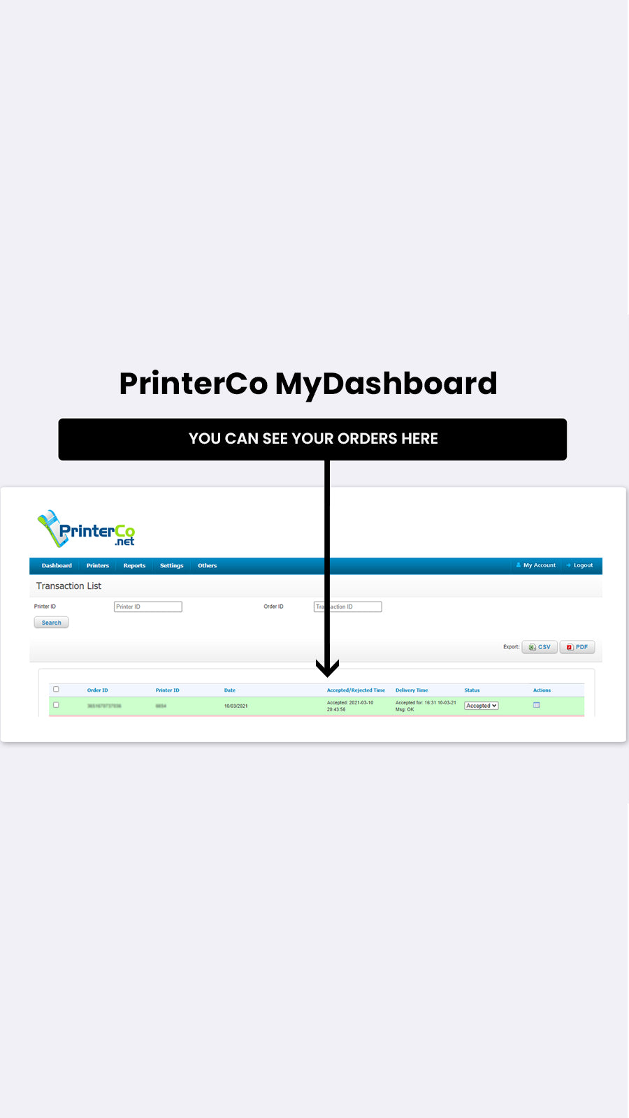 Automatic Order Printing Screenshot