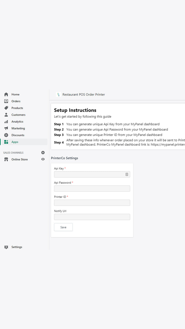 Automatic Order Printing Screenshot