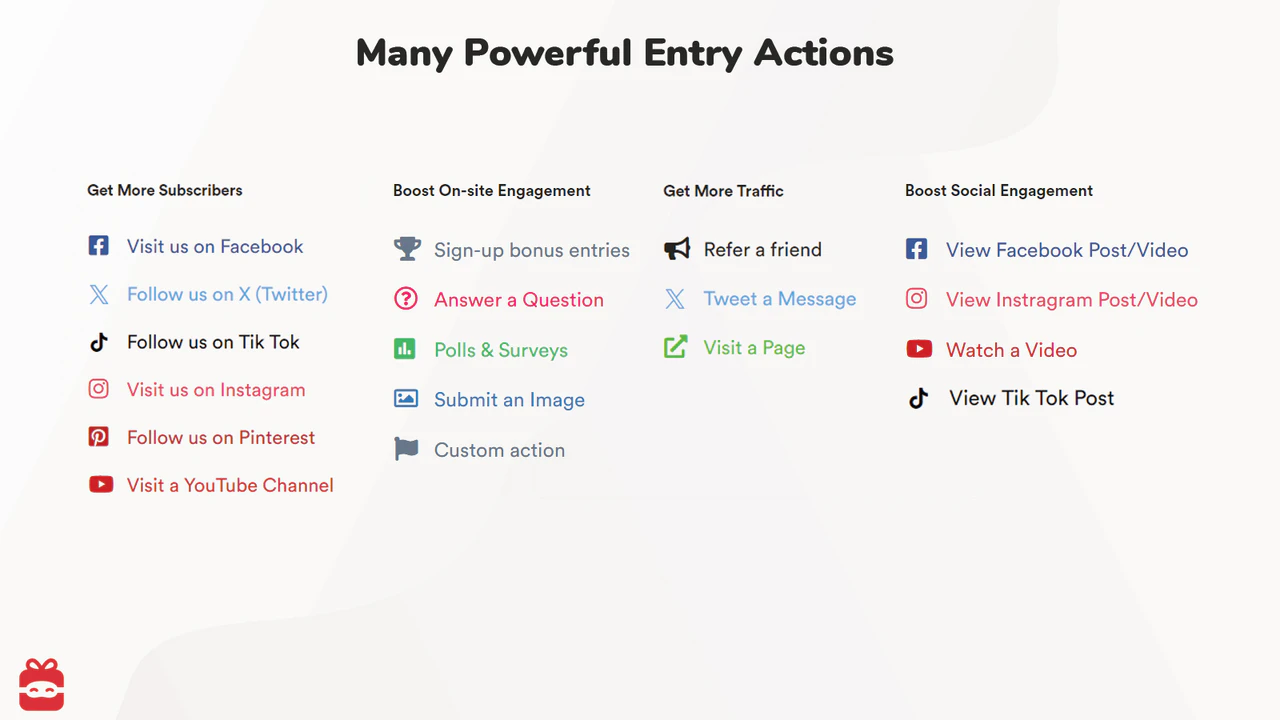 Social sharing, refer a friend... many entry actions!