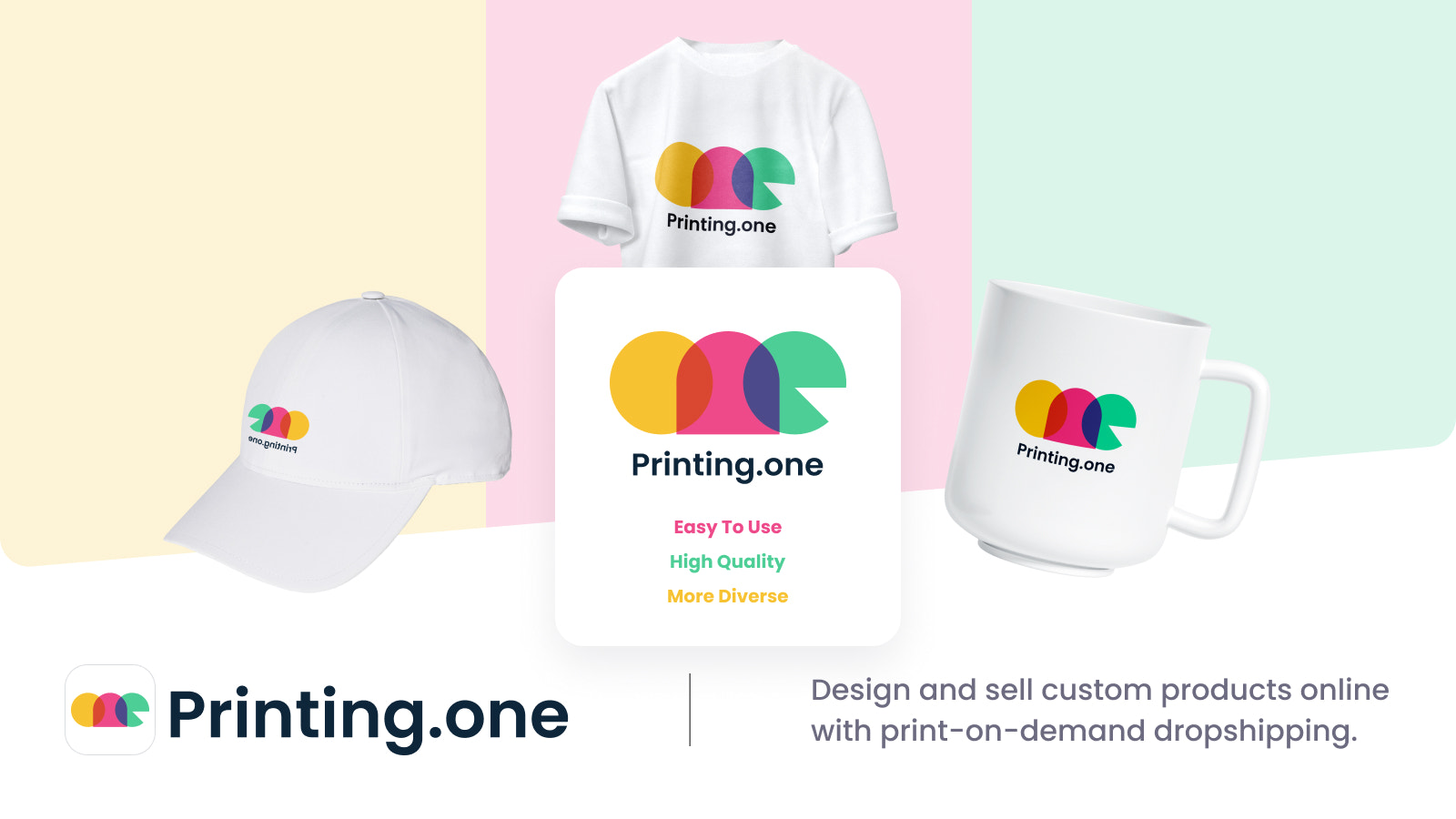 Design og sælg brugerdefinerede produkter online med Printing.one