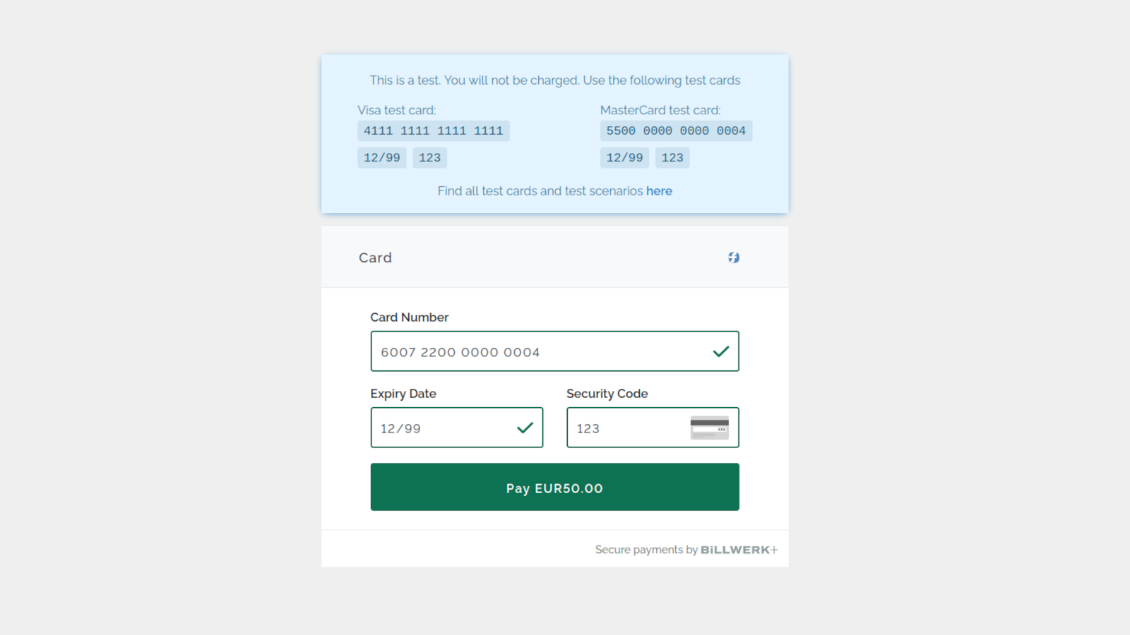 payment window