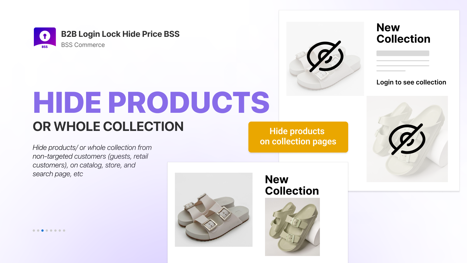 Hide products on Catalog, Product, and Collection pages.