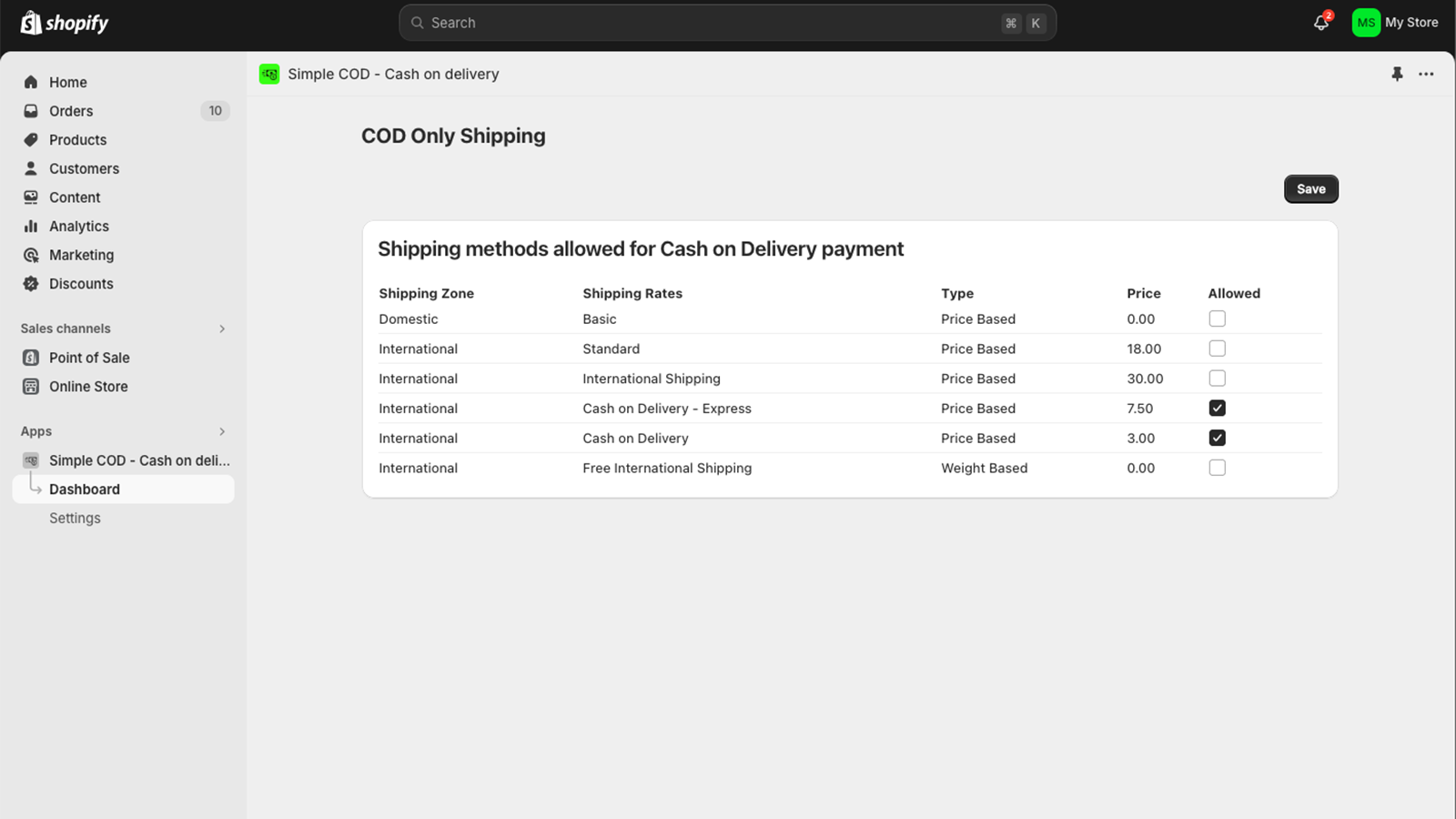 Gringa COD ‑ Cash on Delivery Screenshot