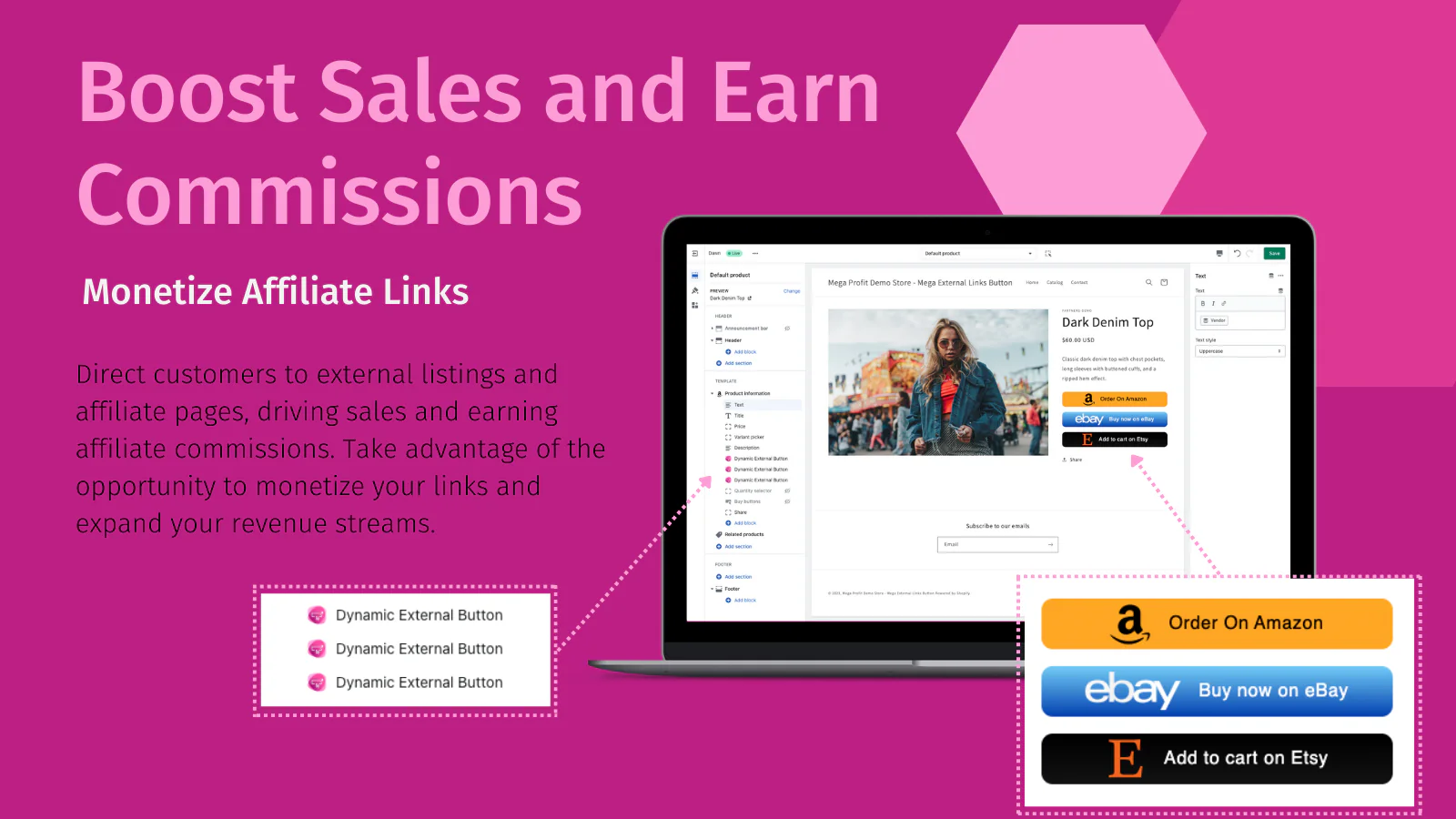 Mega External Links Button - Simplify Cross-Platform Selling