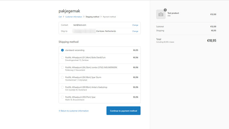 PostNL Labels & Shipments Screenshot