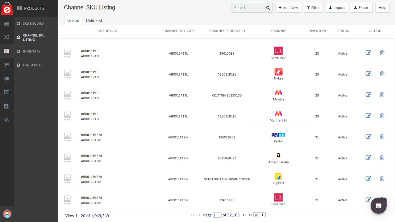 Multi-Channel Inventory View