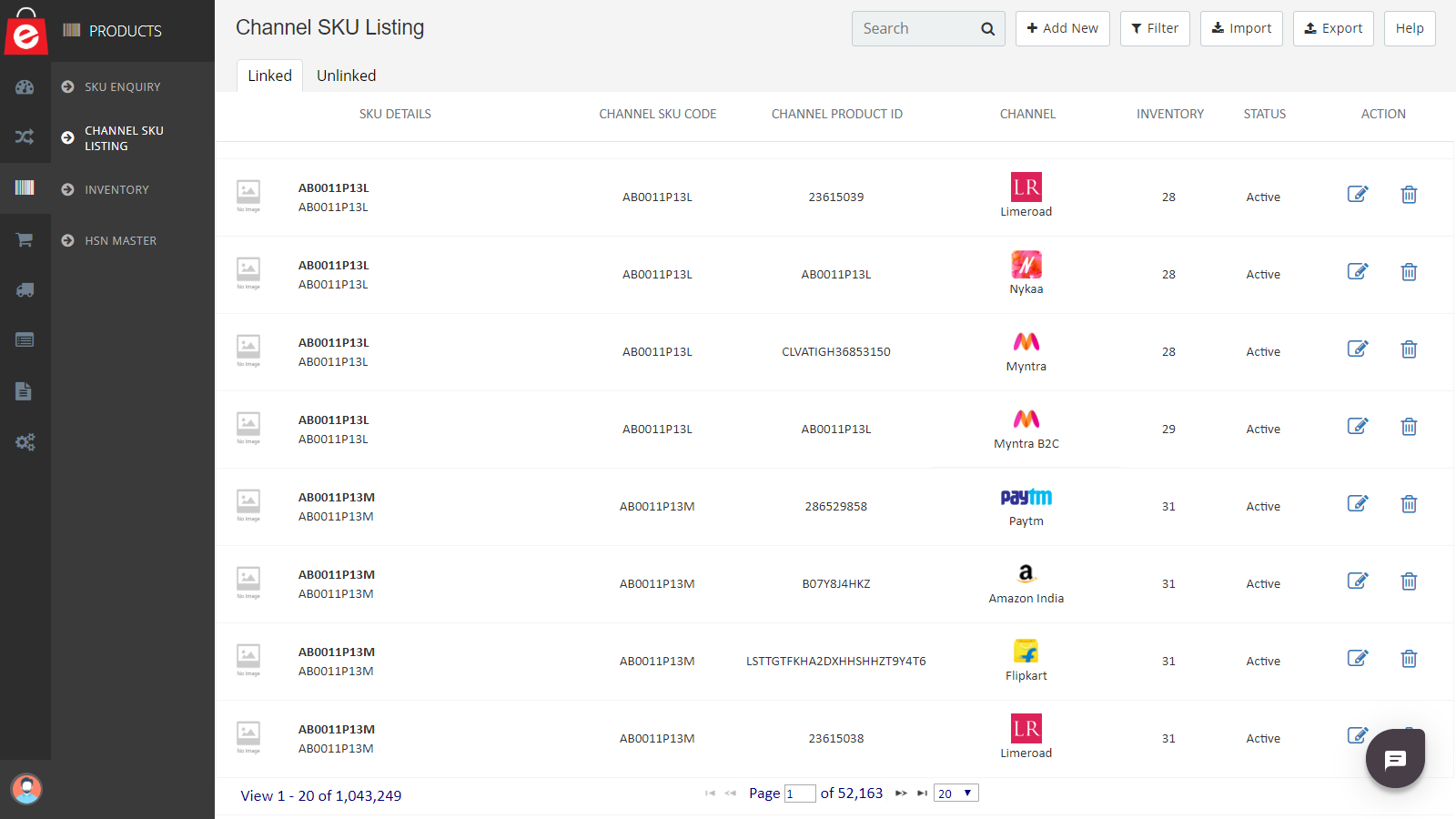 Multi-Channel Inventory View