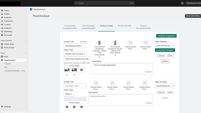 Product-combo, combo products, virtual combo, product funnel 