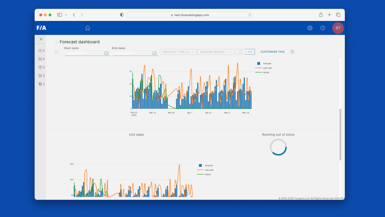 ForecastingApp Analytics Screenshot