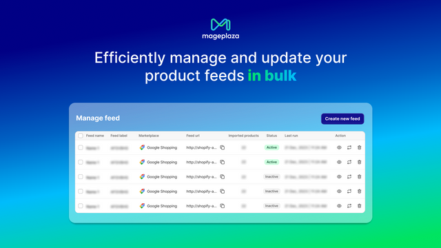 Gestiona y actualiza tus feeds de productos de manera eficiente y en masa