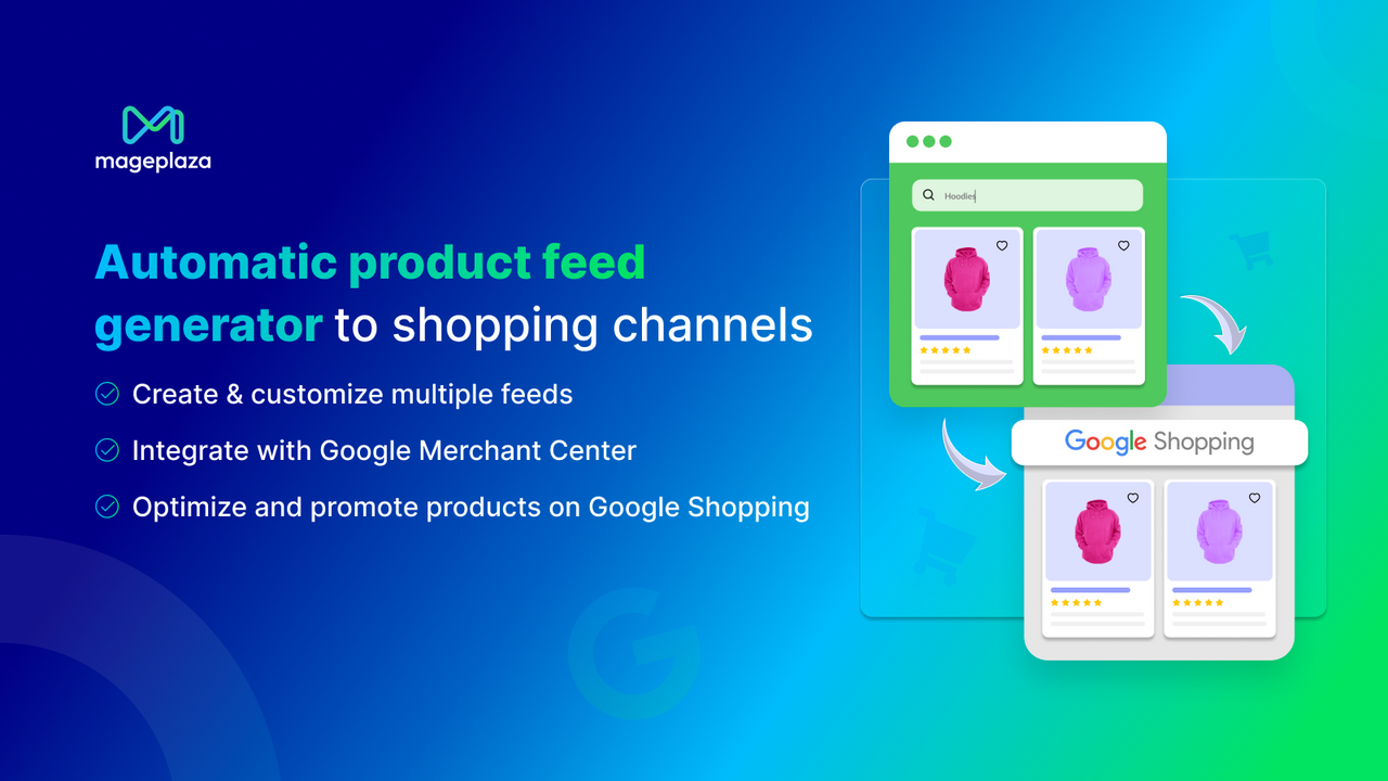 Automatic product feed generator to shopping channels