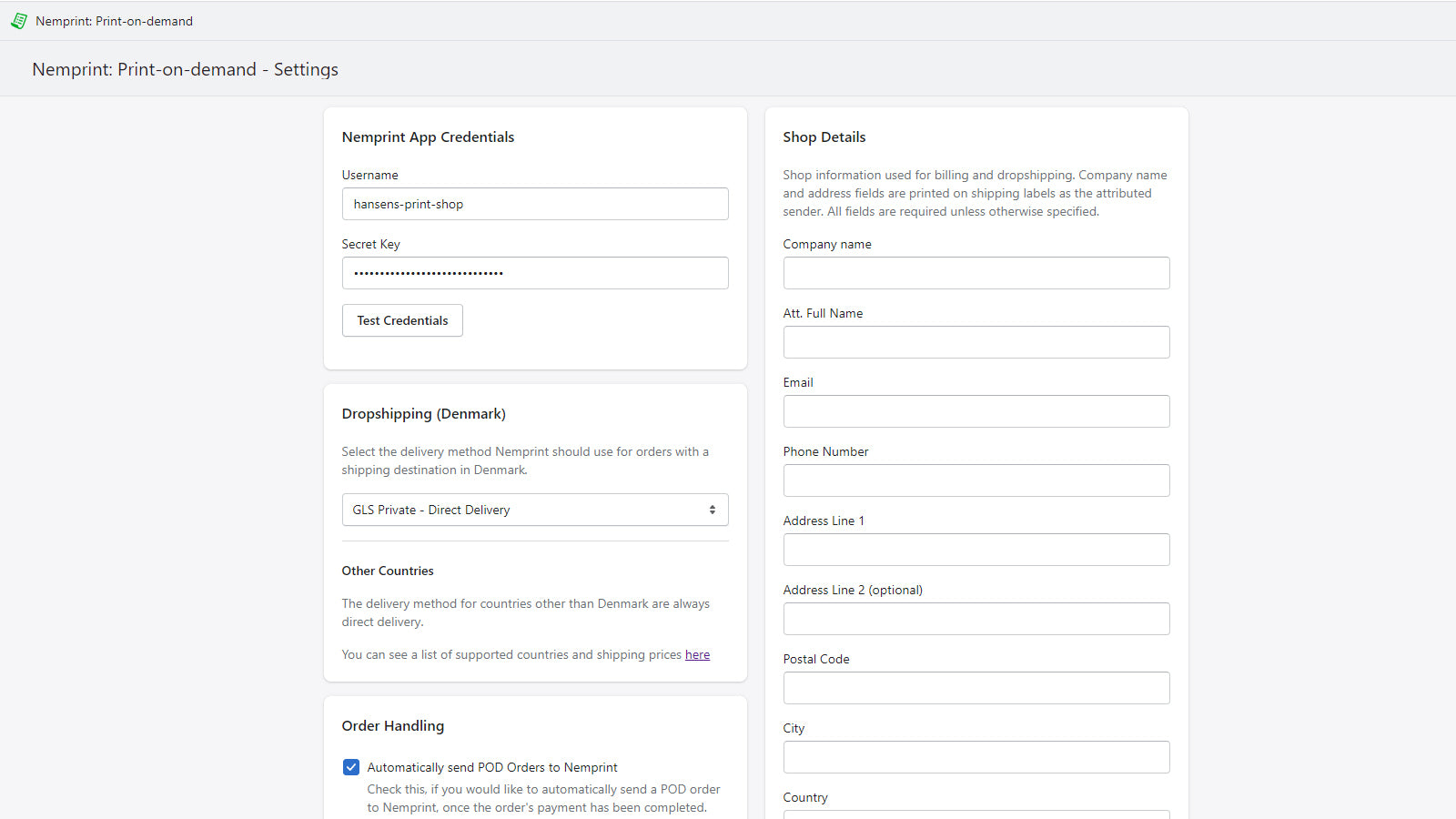 Nemprint: Print‑on‑demand Screenshot