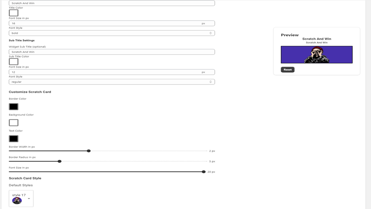 Winify Aanpassingspagina